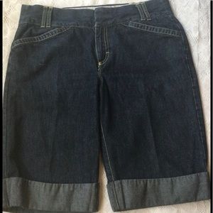 I.e. Dark Wash Jean Knee Shorts